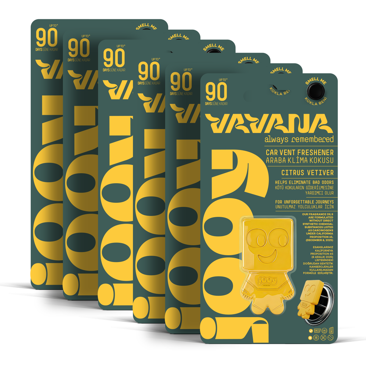 Jooy Araba Kokusu 6'lı Set - Citrus Vetiver