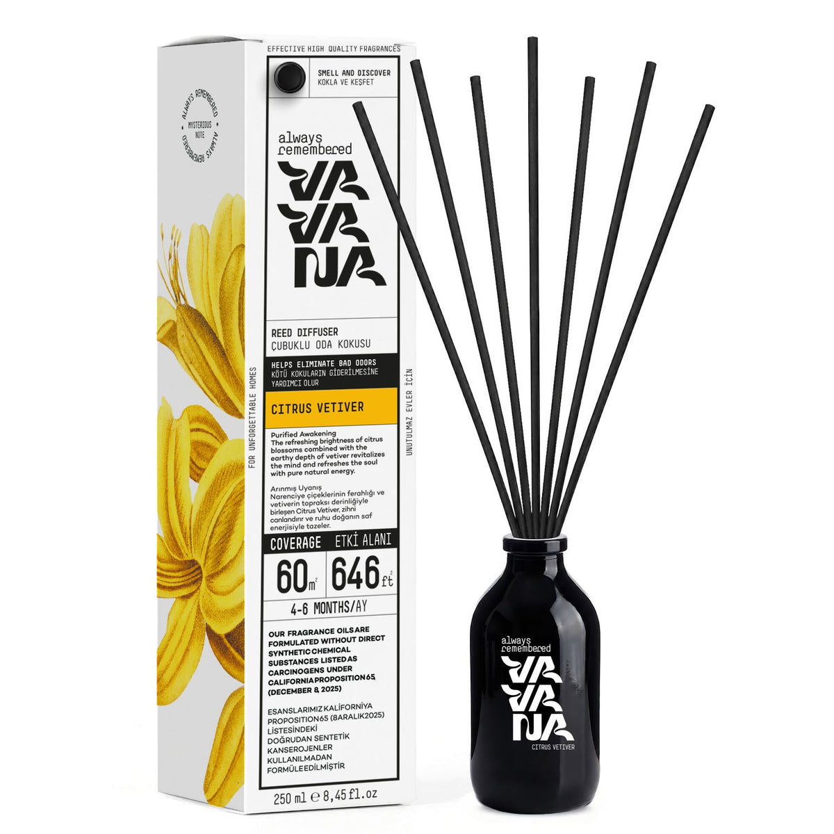 Çubuklu Oda Kokusu 250ml - Cıtrus Vetıver