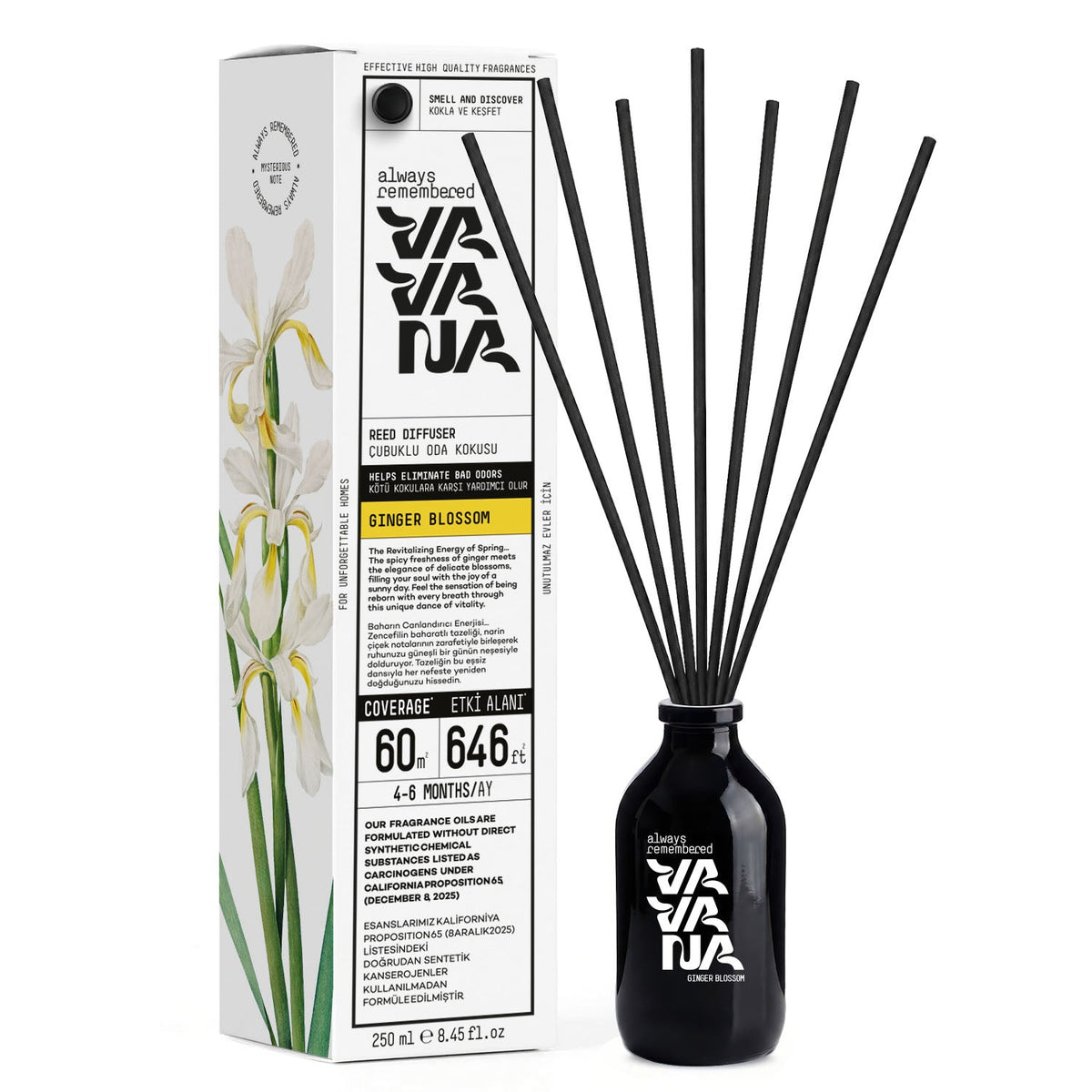 Çubuklu Oda Kokusu 250ml - Gınger Blossom