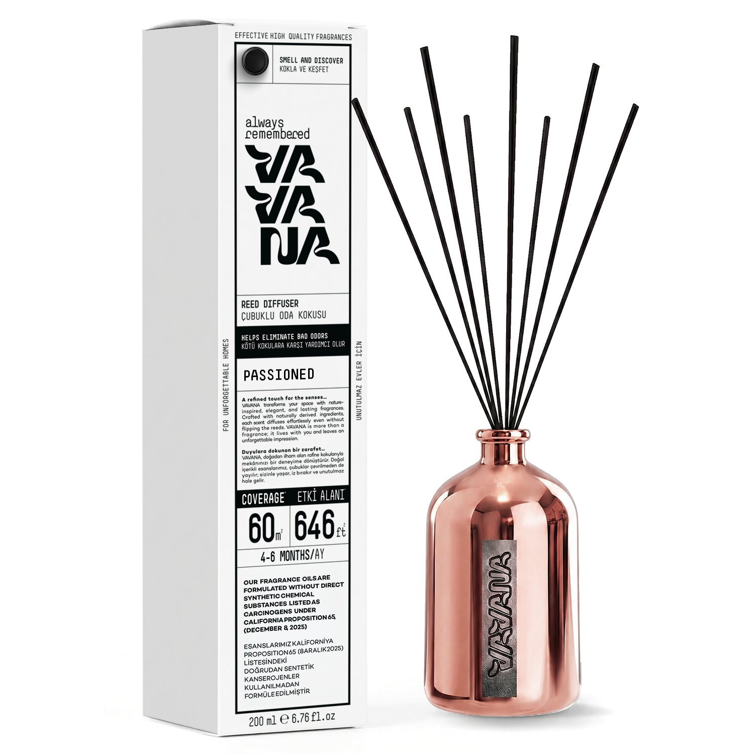 VAVANA Çubuklu Oda Kokusu 200ml - Red Patchouli