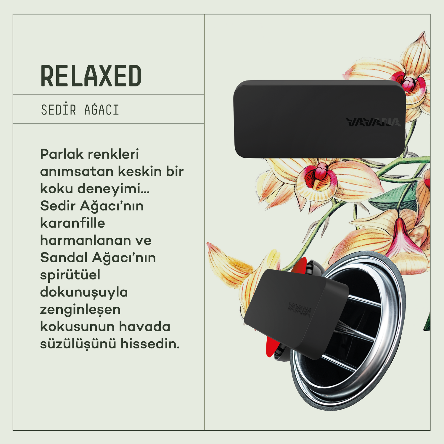 VAVANA Araba Klima Kokusu, Flat Oto Kokusu - Relaxed