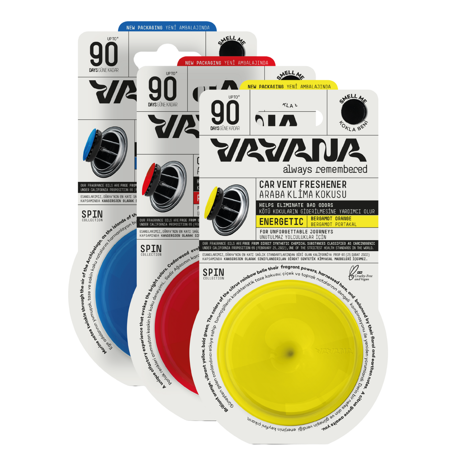 Spin Oto Kokusu 3'lü Set - Artistic | Energetic | Relaxed