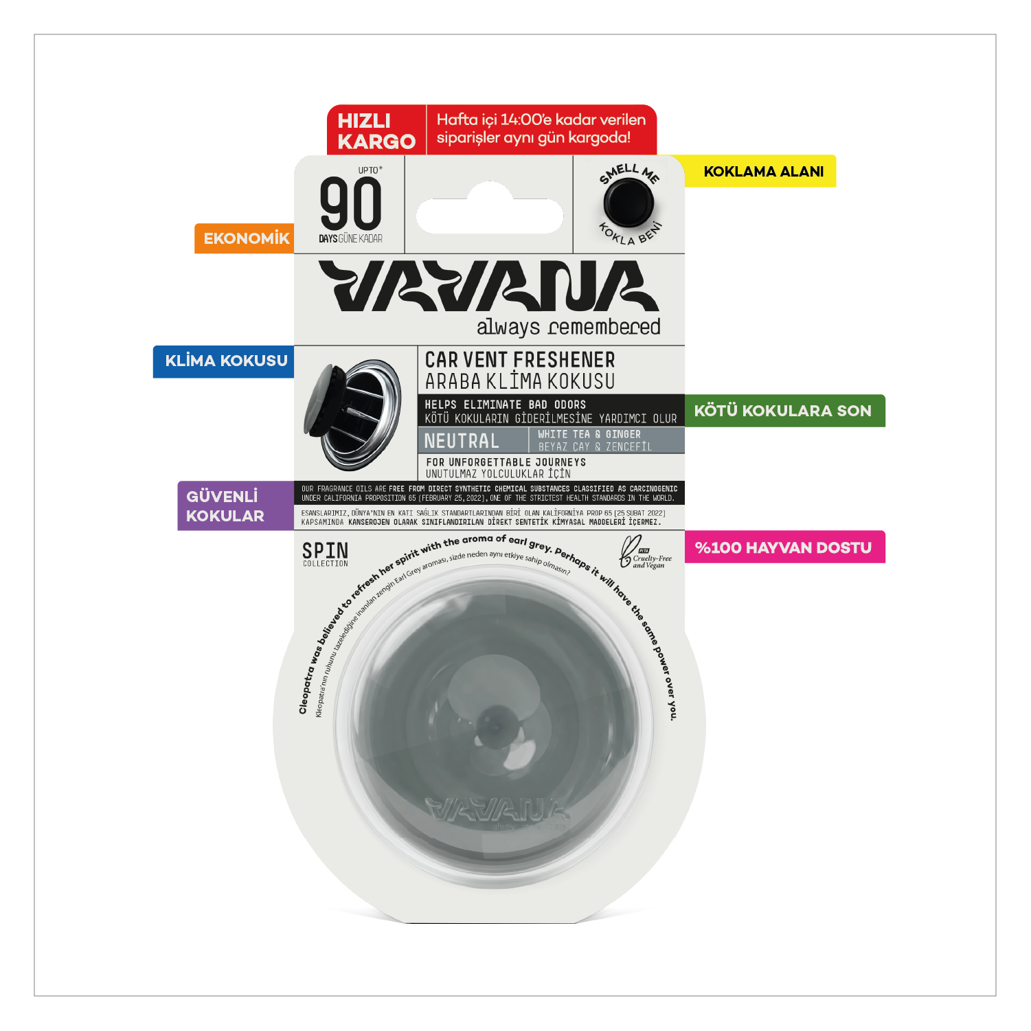 Spin Oto Kokusu 6'lı Set - Neutral