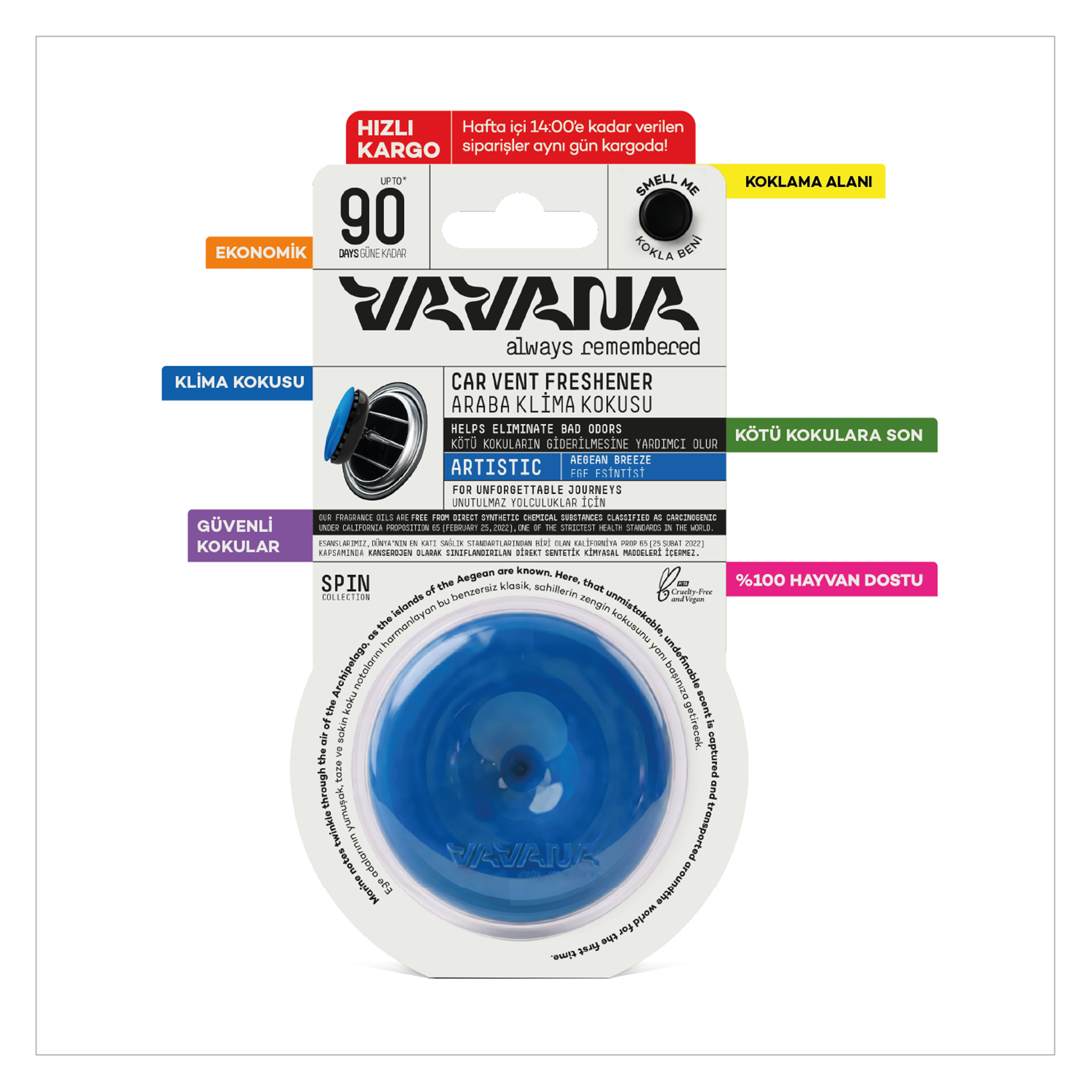 Spin Oto Kokusu 2'li Set - Artistic