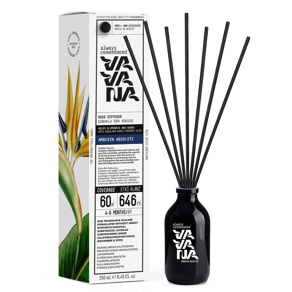 Çubuklu Oda Kokusu 250ml - Amberın Absolute