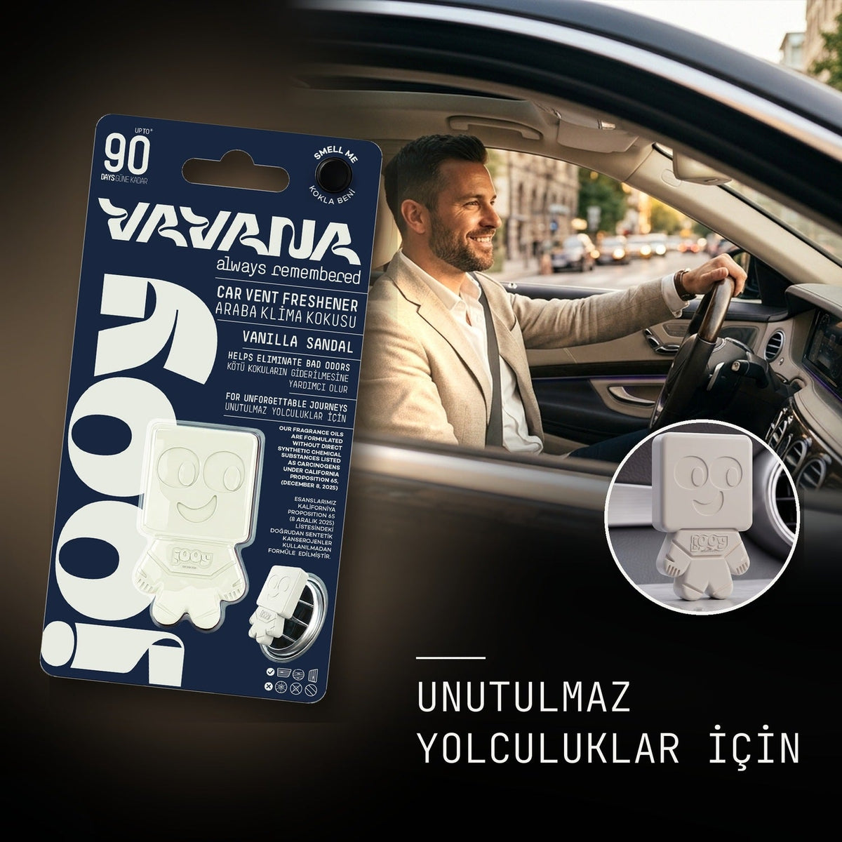 Jooy Araba Kokusu 3'lü Set - Vanilya Sandal