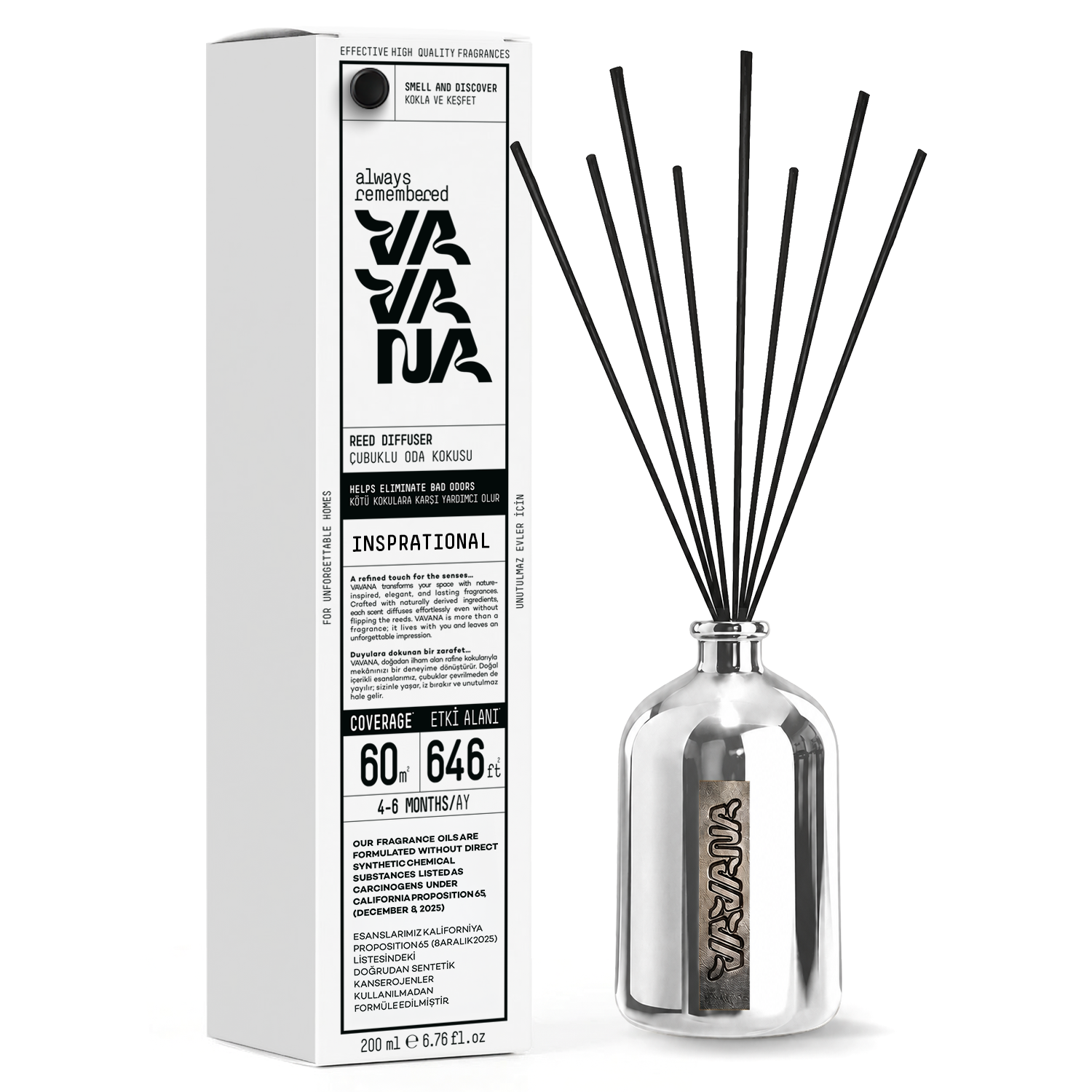 VAVANA Çubuklu Oda Kokusu 200ml - Whıte Sandalwood