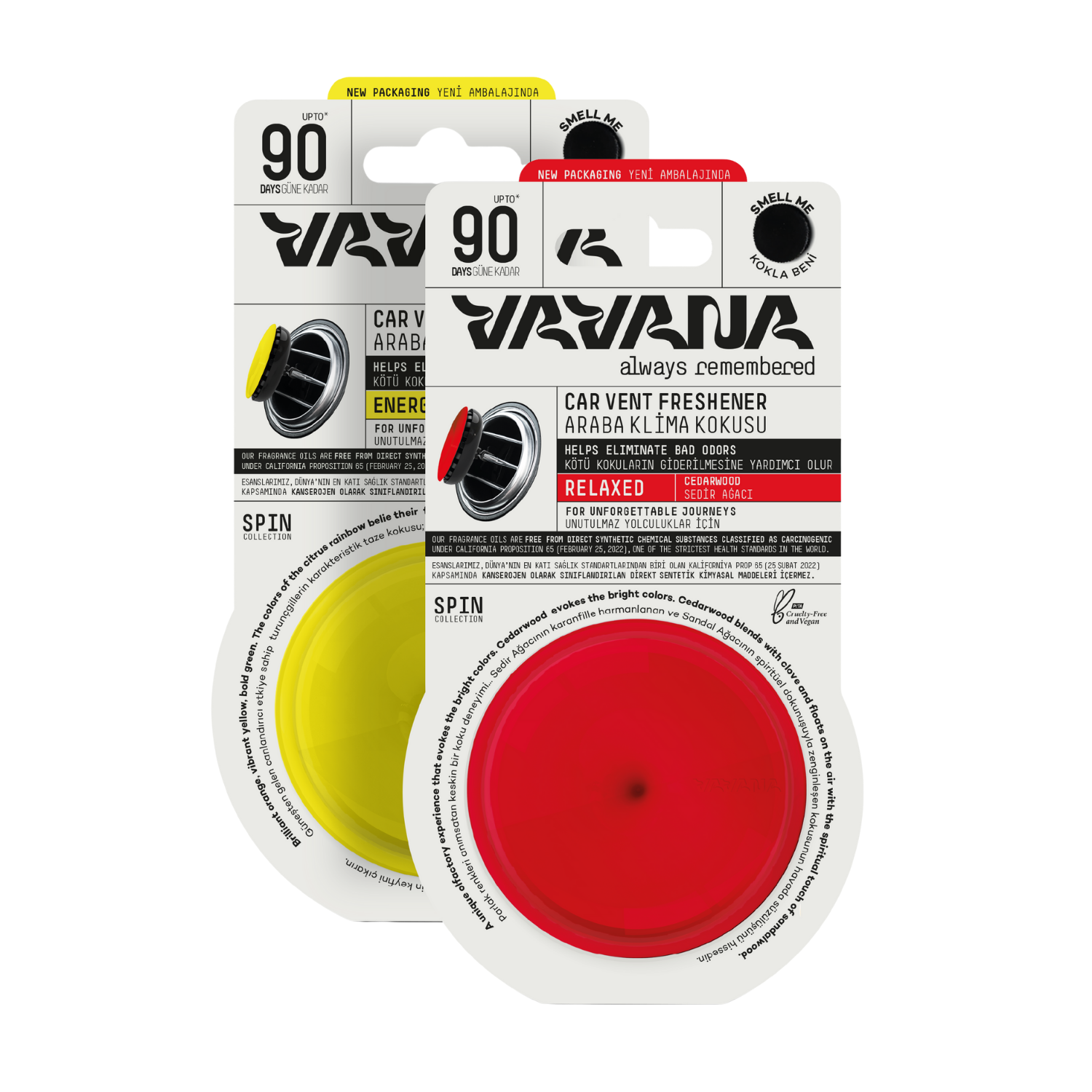 Spin Oto Kokusu 2'li Set - Energetic | Relaxed