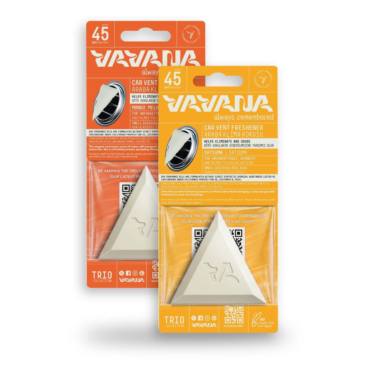 Trıo Oto Kokusu 2'li Set - Mango & Kavun - Satsuma