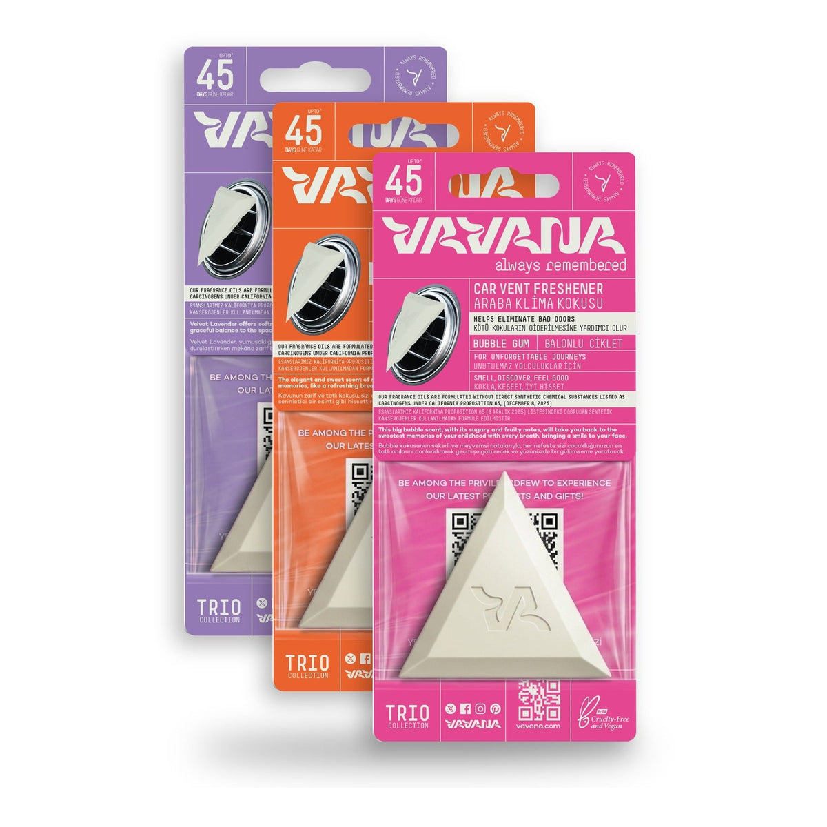 Trio Oto Kokusu 3'lü Set - Lavanta - Mango & Kavun - Big Babol