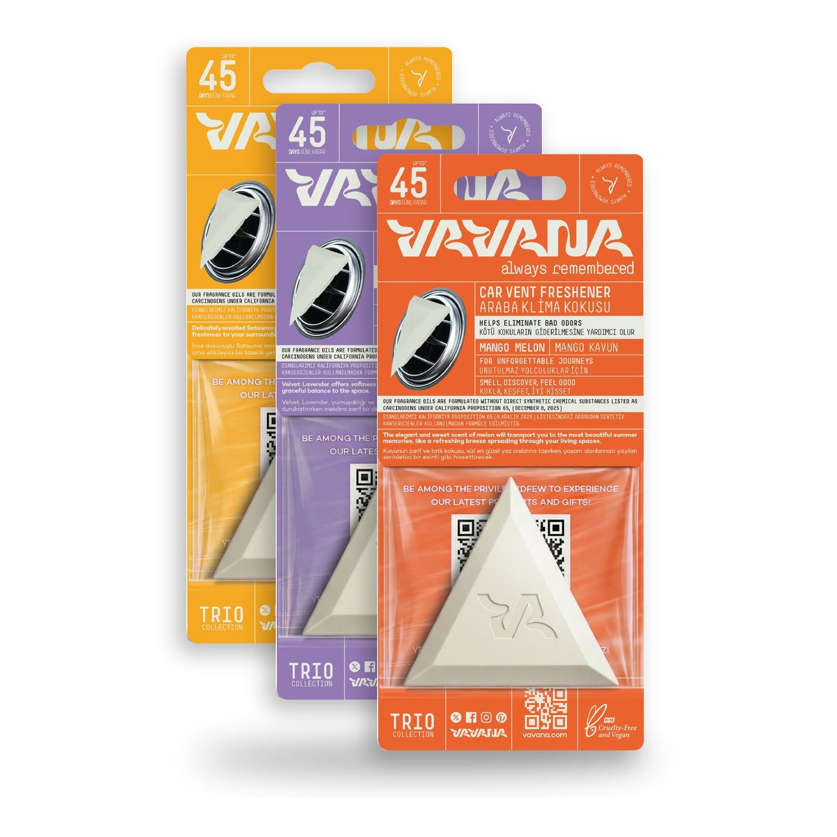 Trio Oto Kokusu 3'lü Set - Satsuma - Lavanta - Mango&Melon