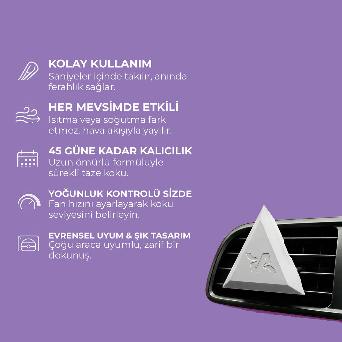 Trıo Oto Kokusu 2'li Set - Lavanta - Bıg Babol
