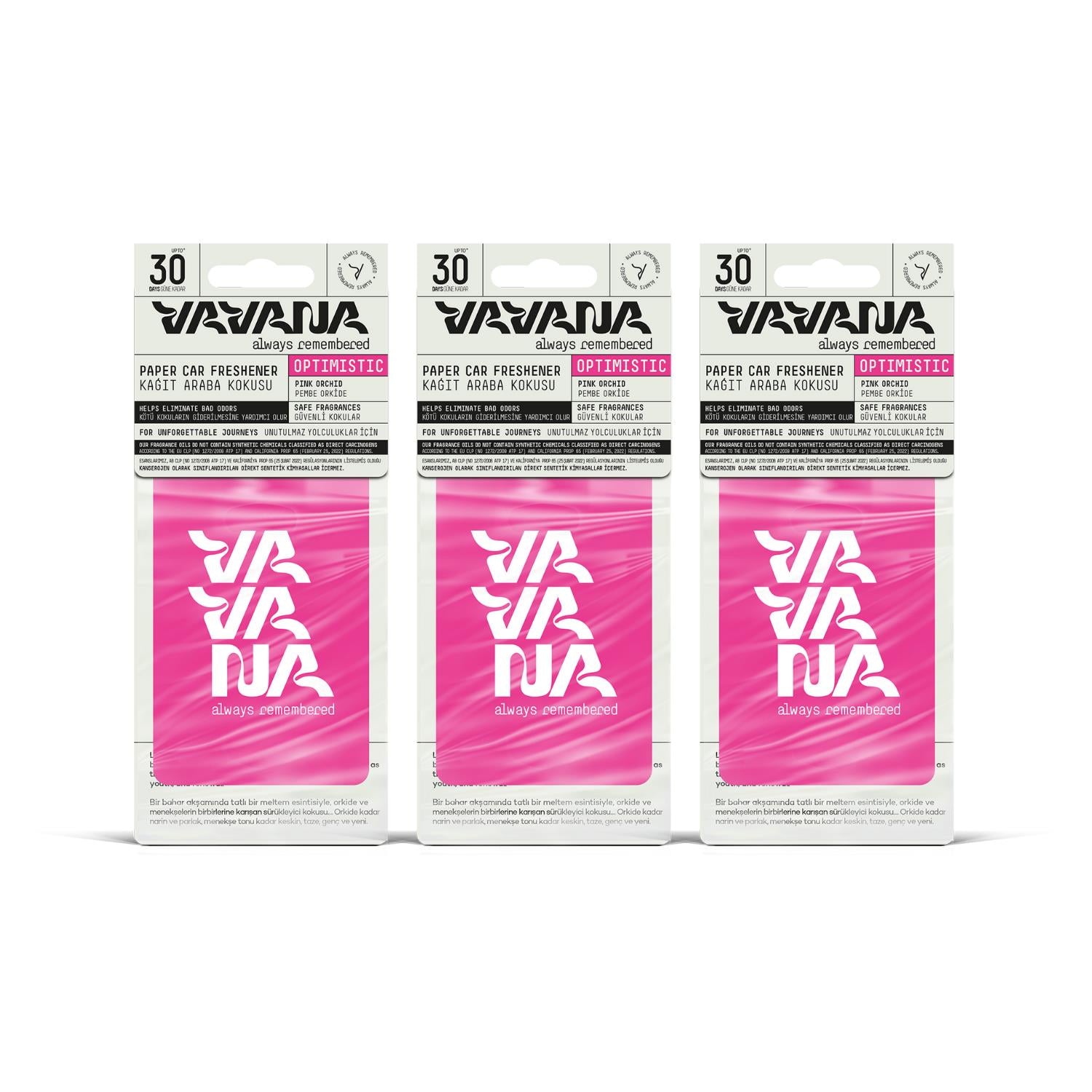 Asma Oto Kokusu 3'lü Set - Optimistic