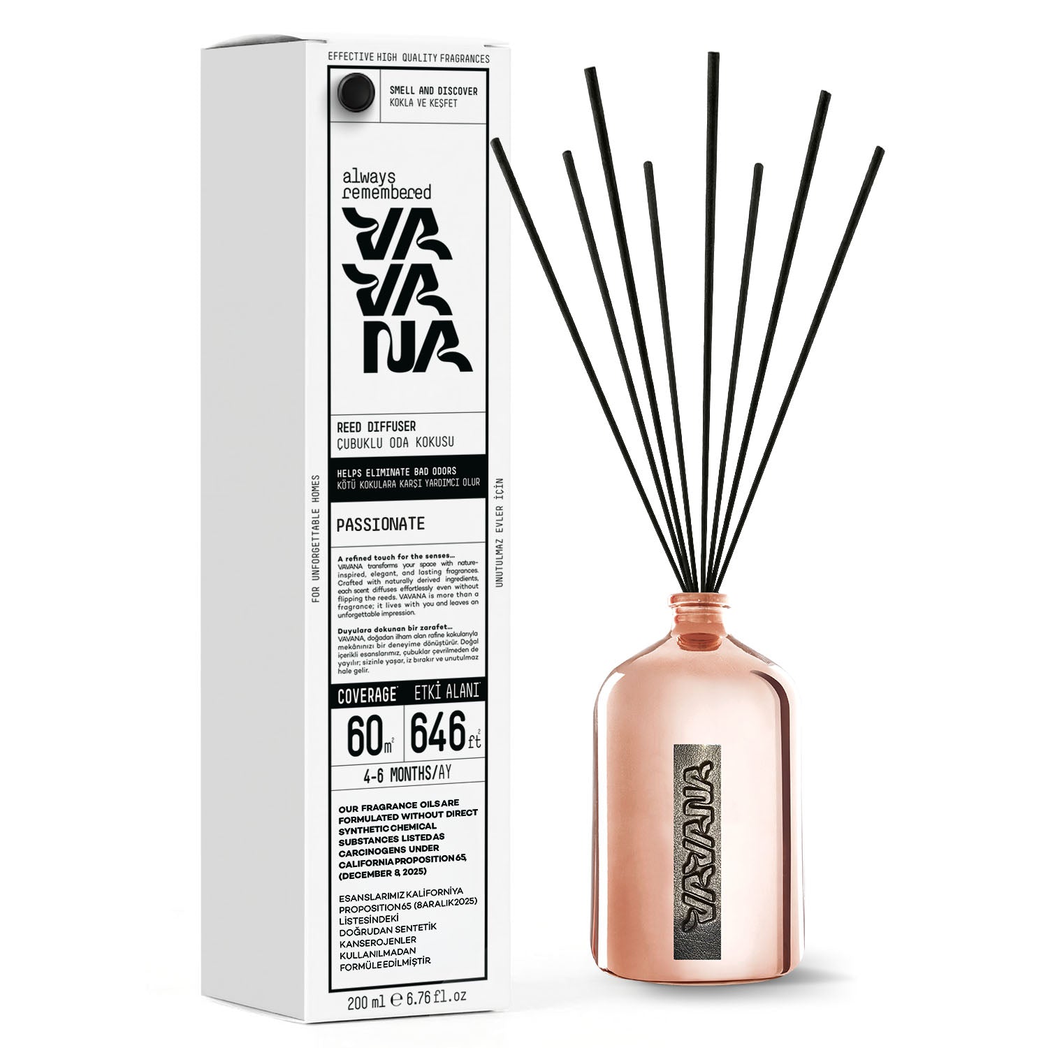 VAVANA Çubuklu Oda Kokusu 200ml - Red Patchouli
