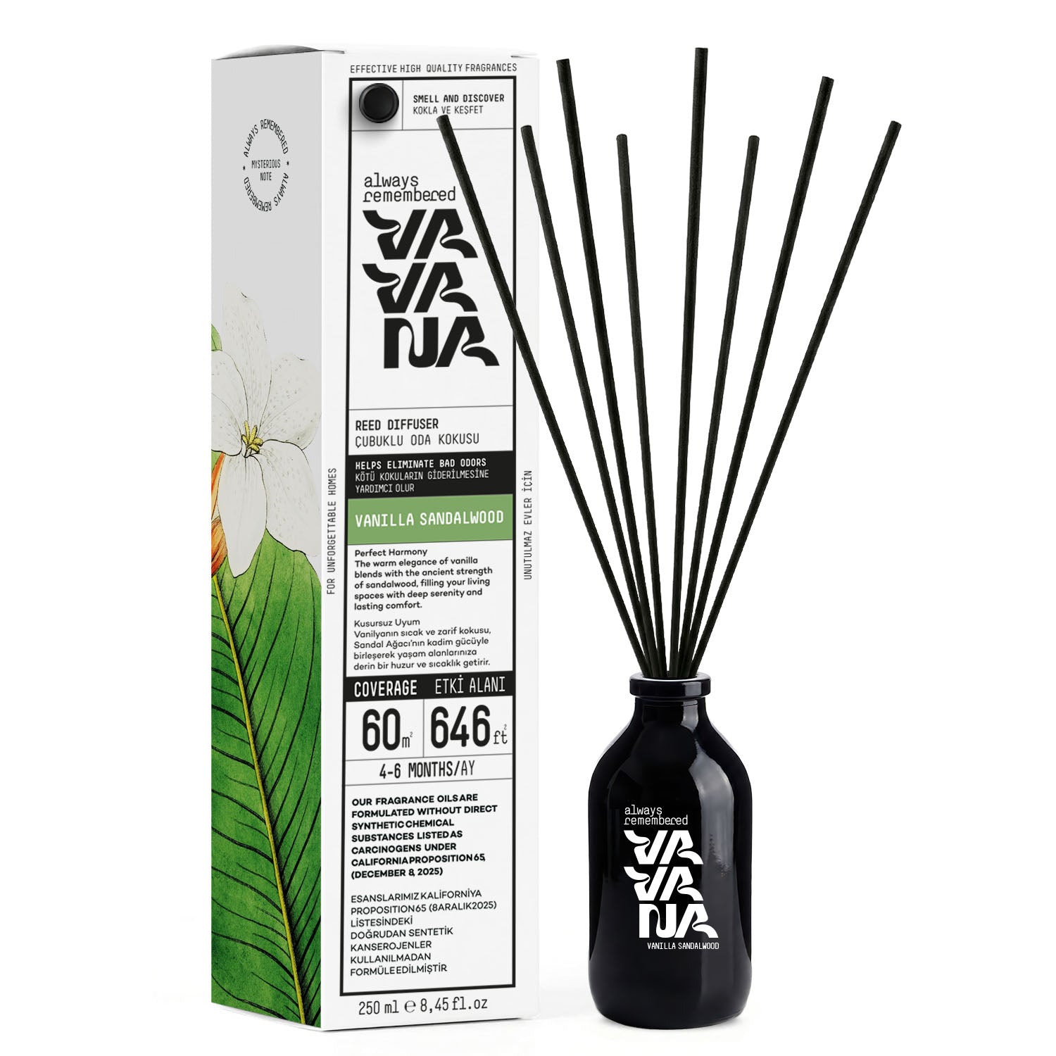 VAVANA Çubuklu Oda Kokusu 250ml - Vanilla Sandal